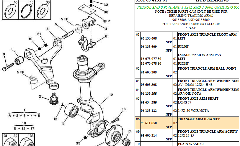 Citroen AX Triangle Arm Bracket, 95 611 850, 95611850