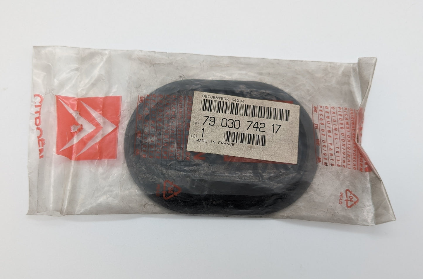 Citroen AX Body / Floor Blanking plug, 79 030 742 17,7903074217