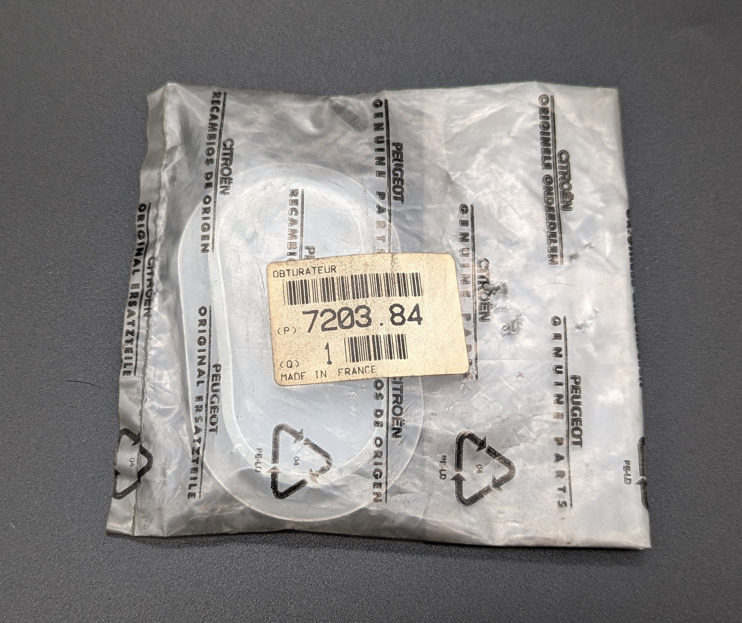 Pair Citroen AX Blanking Cap, 7203.84, 720384