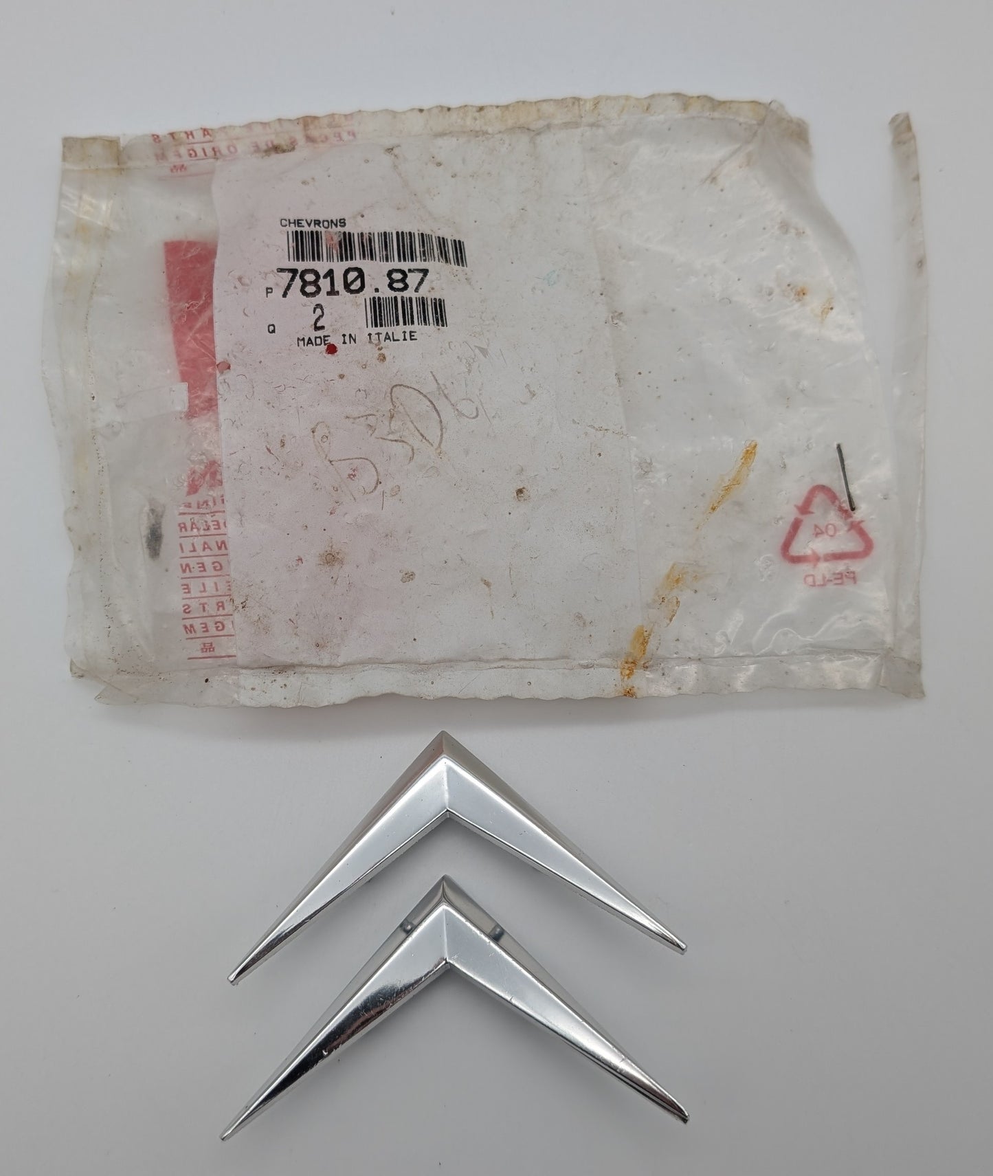 MK2 Citroen AX Bonnet Emblem Badge, 7810.87, 7810 87