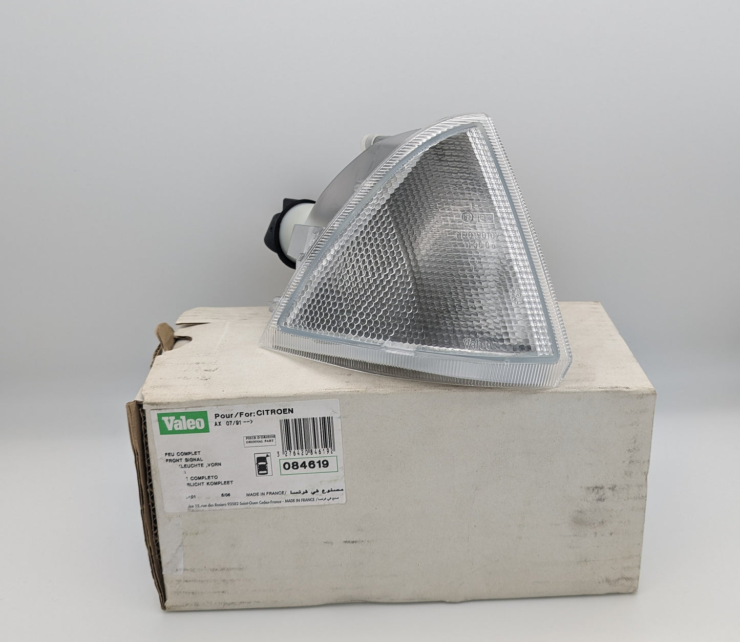 Citroen AX Mk2 Drivers Side Clear Indicator, Valeo Part No: 084619