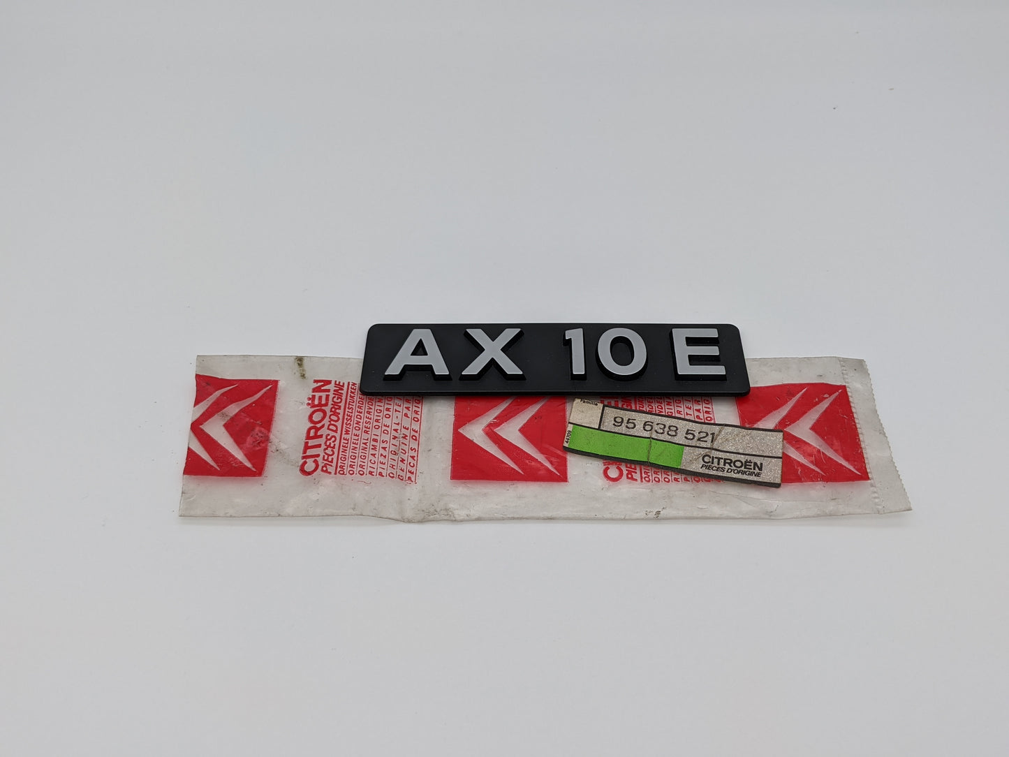 Citroen AX 10 E Rear Boot Badge, 95638521