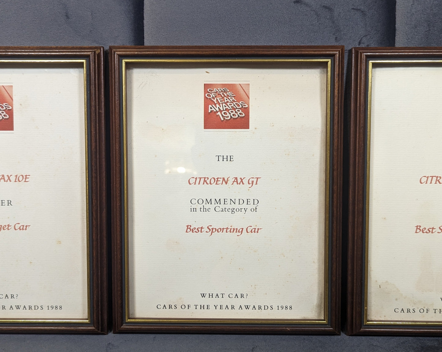 Cars Of The Years Award 1988 - Main Dealer Pictures and Frames.