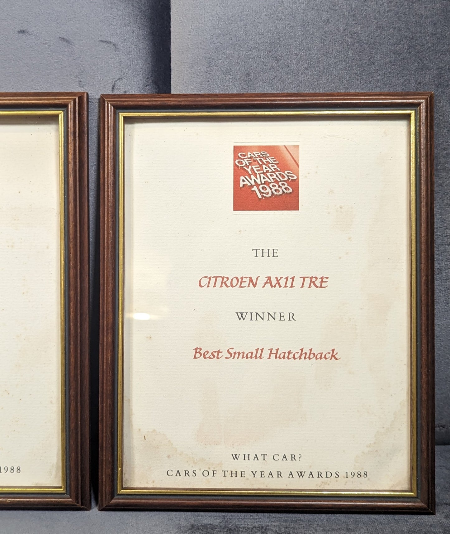 Cars Of The Years Award 1988 - Main Dealer Pictures and Frames.