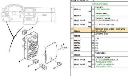 Citroen AX Fuse Box Cover Screw, 8221 66, 822166