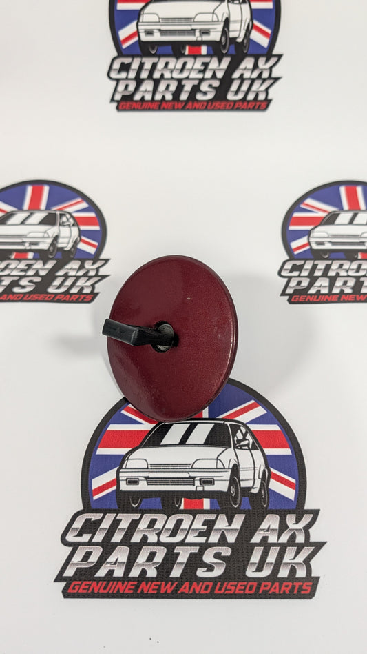 Red Citroen AX fuel cap with key 