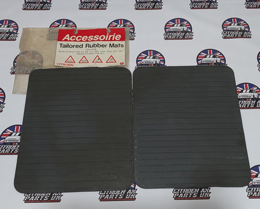 Citroen AX Grey Tailored Rear Rubber Mats
